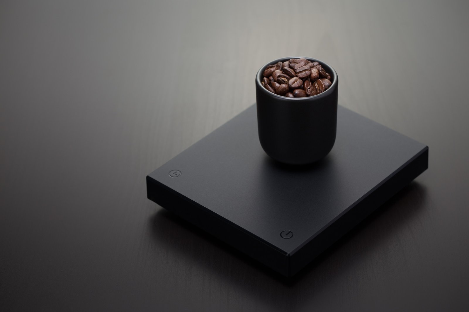 Dark roasted coffee beans.